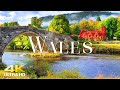 FLYING OVER WALES 4K UHD VIDEO - Visit Beautiful Natural Wales Like In A Fairy Tale & Relaxing Music