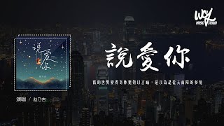 赵乃吉 - 说爱你 (浪漫版)(原唱：蔡依林)「我的世界变得奇妙更难以言喻，还以为是从天而降的梦境」(4k Video)【動態歌詞/pīn yīn gē cí】#赵乃吉 #说爱你 #蔡依林 #動態歌詞