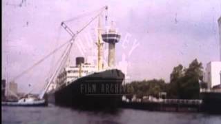 Rotterdam Port Netherlands, 1960s - Film 95245