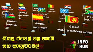 සියලු රටවල් වල කොඩි සහ අගනුවරවල් | Flags and capitals of countries