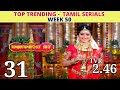 19 dec top trending tamil serials of this week trp of this week tamil serials sun tv vijay tv zee