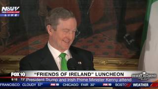 JOKESTER: Irish Prime Minister Enda Kenny Pokes Fun at Trump Staying Entirely on Script (FNN)