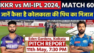 KKR vs MI IPL 2024 Match 60 Pitch Report: Eden Gardens Stadium Pitch Report| Kolkata Pitch Report