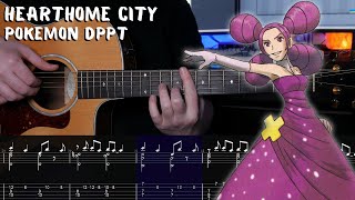 Hearthome City - Pokémon Diamond/Pearl/Platinum - Fingerstyle Guitar Tutorial + TAB