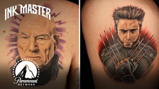 Best Tattoos of Ink Master (Season 4) | X-Men Tattoos ft. Hugh Jackman
