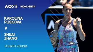 Karolina Pliskova v Shuai Zhang Highlights | Australian Open 2023 Fourth Round