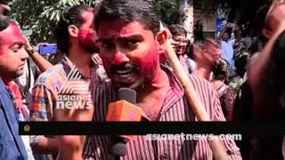 Celebrations in JNU after Left wins in all 4 seats