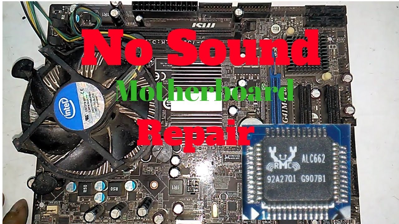 How To Fix No Sound Problem Computer Motherboard - YouTube