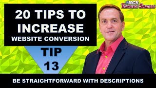 Web Conversion, Tip #13 Be Straightforward in Your Descriptions