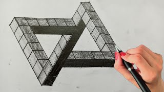 3D Trick Art on Paper ! 3d Drawing On Paper ! 3d Cube illusion Drawing, Easy 3d Drawing Step By Step