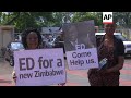 ZANU-PF supporters await return of Mnangagwa