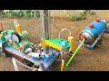 diy tractor borewell drilling machine hydraulic jack submersible water pump mini farming