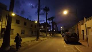 Åskväder, Thunderstorm, runt San Miguel de Salinas.