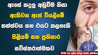 ඇසේ කදුළු අඩුවීම නිසා ඇතිවන ඇස් වියලීමේ තත්ත්වය සහ එයට කලහැකි පිලියම් සවිස්තරාත්මකව Dry Eye Syndrome