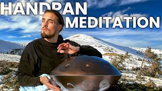 HANDPAN 2 Hours Music 🏔️ Mountain top MEDITATION Music #78 - Cold Harmony - YOGA Music