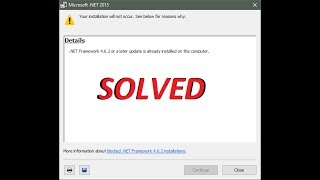 [SOLVED] Same or higher version of  net framework 4 has already been installed on this computer