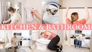 KITCHEN AND BATHROOM SPRING RESET | Extreme Clean With Me | 2022 Cleaning Motivation