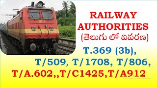 RAILWAY AUTHORITIES (TELUGU)