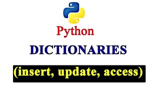 Dictionary Basic Operations Insert Access Python 2 Python 3 1