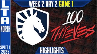 TL vs 100T Highlights Game 1 | LTA NORTH Upper R1 Was LCS W2D2 Split 1 | Team Liquid vs 100 Thieves