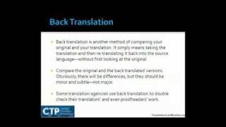 Translation Training