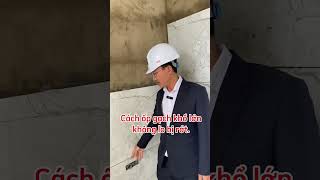 Cách ốp gạch khổ lớn không lo bị rớt #biệtthự #biệt_thự #nhà_phố #nhàphố