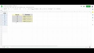 Use Small Function In Google Sheet