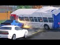 Street Racers Crash into CITY BUS! (ER:LC)