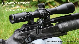 Element Optics Titan 3-18x50 FFP MIL, UNBOXING