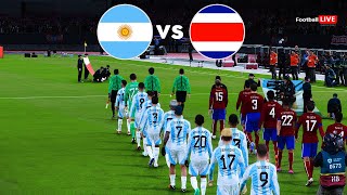 ARGENTINA vs COSTA RICA | Friendly 2024 | Full Match All Goals | Messi vs Costa Rica | PES Gameplay