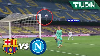 ¡Palo! Napoli da el primer aviso | Barcelona 0-0 Nápoli | Champions League 2020 - 8vos | TUDN