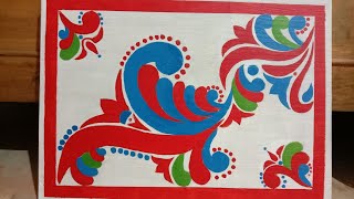 How to Design from Bengali wedding Cot (piri) [ অঙ্কিত বিয়ের পিঁড়ি] Acrylic colour..