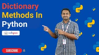Dictionary Methods in Python | Python Tutorials - 2022 | Codegnan