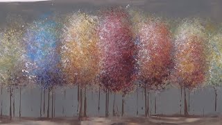 Easy Acrylic Painting Tutorial -  Impressionist Trees - Free Lesson