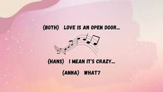 'Love Is An Open Door' Lyrics  ( from "Frozen" soundtrack)