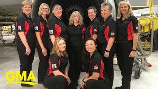 This all-female team of aviation technicians is taking the industry to new heights l GMA Digital