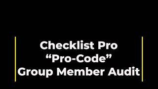 Group Member Management with Checklist Pro