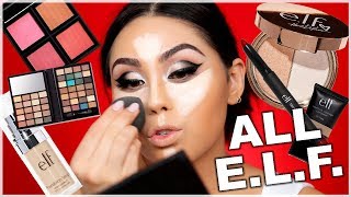 FULL FACE USING ONLY ELF MAKEUP - Holiday Party Makeup Look | Roxette Arisa