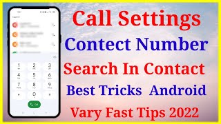 Call Android Contacts Quickly || Search Contacts by Partial Number || Android Dialer hidden Feature