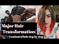 Major Hair Transformation|Graduated bob step by step|My hair makeover|