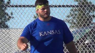 Mason Finley 215-5 discus throw at Iron Wood Throws Classic