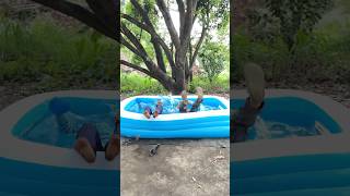 Chiku Aarya ne bahiya ko sabk sikhaya 😱😂 Ep.2 #shorts #ytshorts #viral #swimming