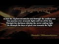 dragonforce dawn over a new world lyrics on screen hd