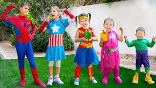 Five Kids Superheroes and Healthy Food + more Children's Songs and s