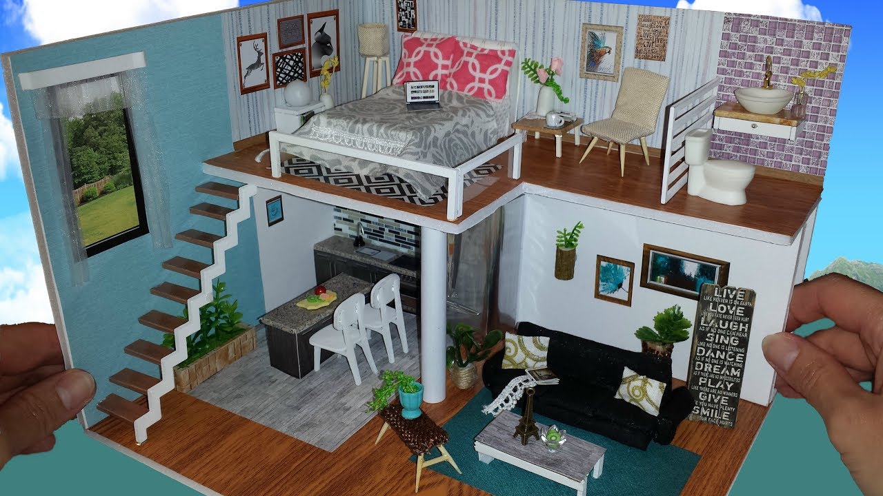 Diy Miniature Modern Dollhouse Youtube