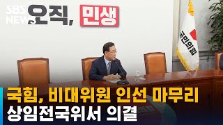 국민의힘, 비대위원 인선 마무리…상임전국위서 의결 / SBS