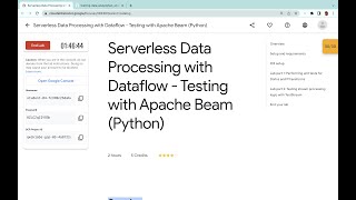 Serverless Data Processing with Dataflow - Testing with Apache Beam (Python) #qwiklabs #googlecloud