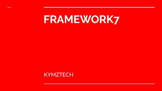 Working with framework7 components 2019
