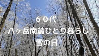 【八ヶ岳南麓６０代一人暮らし】#５ 雪の日/干し柿とお茶時間/猫たち/移住暮らし/田舎暮らし/シニアライフ