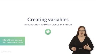 Python Tutorial: Creating variables